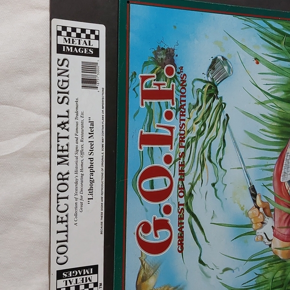 Metal Images Collector Metal Signs Golf-Greatest Of Life's Frustrations`A Rough - Picture 3 of 6